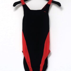 Black and red regulation swimming costume