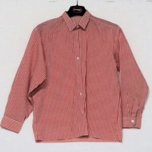 Long sleeved red & white striped Blanchelande blouse winter