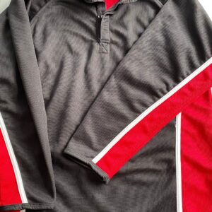PE Black/red rugby shirt long sleeved